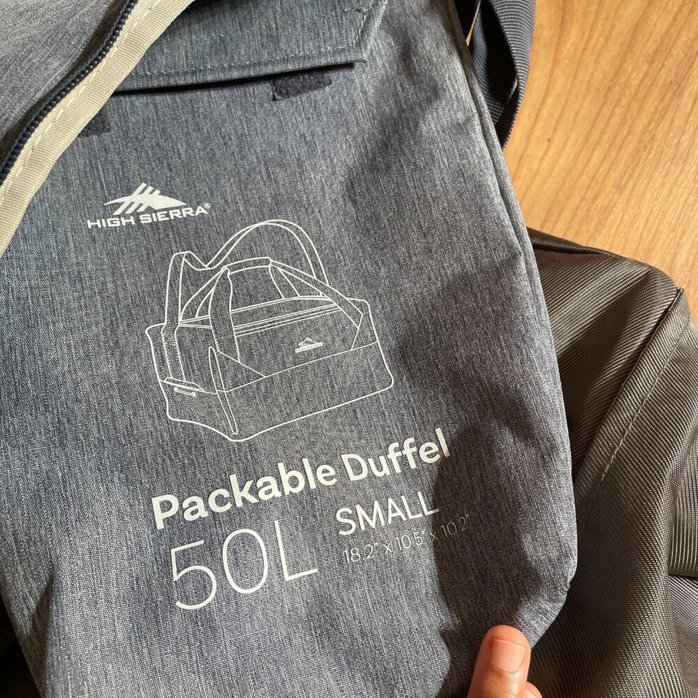 High Sierra Essential Duffel Bag, BLUE 50 L. Gym Travel Carry On. NWT - Picture 9 of 13